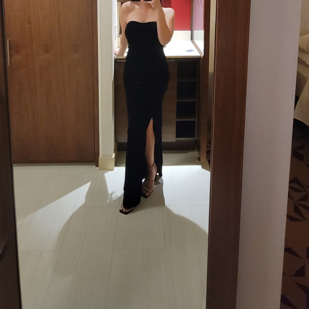 Windsor Black Strapless Gown